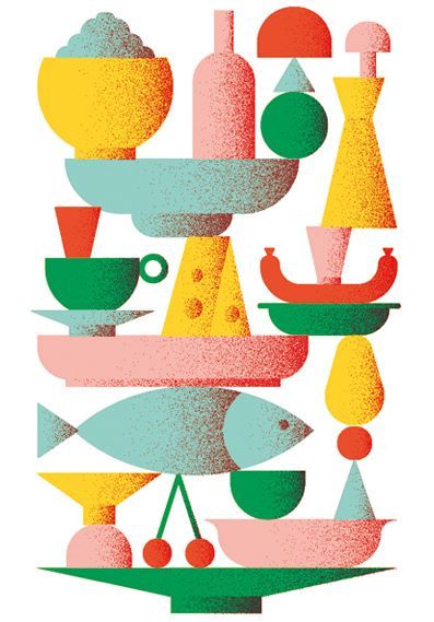 Giacomo Bagnara, Illustration Design Graphique, Graphisches Design, Plakat Design, Contemporary Illustration, Illustration Food, Images Esthétiques, Art Et Illustration, Flat Illustration