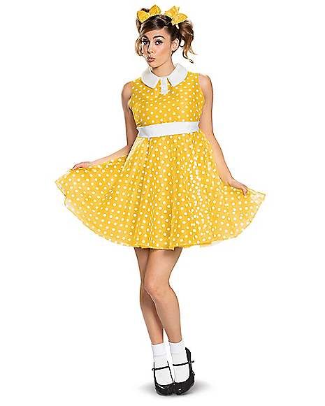 Peter Pan Kostüm, Disfraz Toy Story, Toy Story Halloween, Yellow Polka Dot Dress, Bright Yellow Dress, Toy Story Costumes, By Any Means Necessary, Halloween Costume Shop, Fantasias Halloween