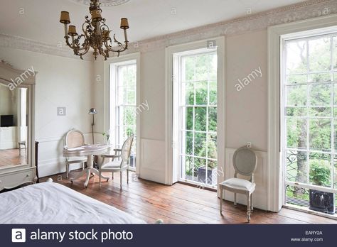 Full Length Windows Bedroom, Floor Length Windows, Full Length Windows, Reading Rooms, Loft Bedroom, White Floor, Room Window, White Windows, White Floors