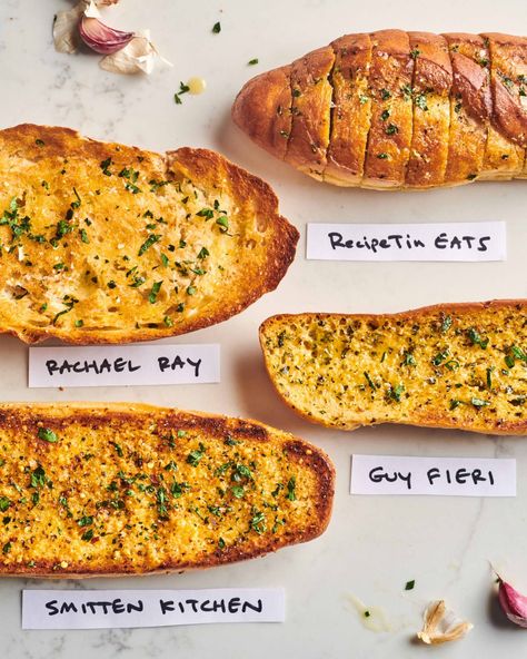 Good garlic bread is perfect on its own and even better when dunked in marinara sauce. We tried four famous garlic bread recipes in an epic side-by-side taste test. The winner of this showdown is the best homemade garlic bread recipe there is. Dominos Garlic Bread, Homemade Garlic Bread Recipe, Air Fryer Recipes Breakfast, Homemade Garlic Bread, Herb Bread, Yeast Breads, Garlic Bread Recipe, Recipetin Eats, Perfect Pancakes