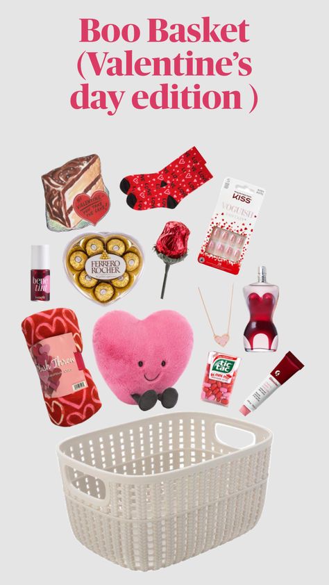 This is more on the expensive side! Do y’all want a cheap basket ideas??? #preppy #valentine #valentines #valentinesday #pink #red #hearts #boo #boobasket #boobasketideas #basket Cheap Basket Ideas, Cheap Baskets, Valentine Baskets, Boo Basket, Take The Cake, Love Kiss, Red Hearts, Basket Ideas, Love Valentines