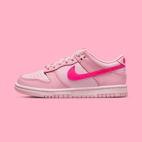 Triple Pink Dunks, Nike Dunk Low Triple Pink, Playground For Adults, Pink Dunks, Staple Sneakers, Wishlist 2022, Pink Nike Shoes, Preppy Shoes, Nike Shoes Girls