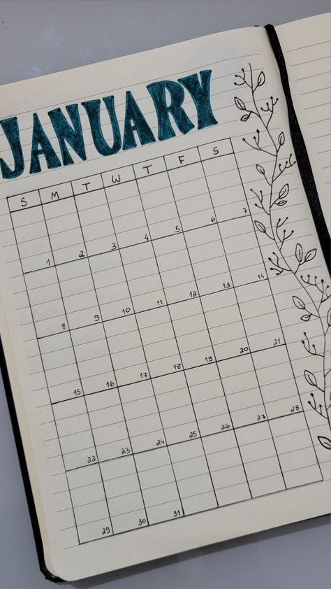 January Bullet Journal Calendar, January Bullet Journal Cover, Journaling 2024, Bullet Journal Monthly Calendar, Journal Monthly Cover, Bullet Journal Calendar, Monthly Bullet Journal, Bullet Journal Monthly, March Bullet Journal