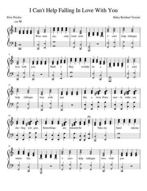 I Can't Help Falling In Love With You|#freesheetmusicforguitar #guitarsheetmusic #popularguitarsheetmusic #guitarnotesforbeginners #Sheetmusic #drumssheetmusic #popularpianosheetmusicfree #Violinsheetmusic Popular Piano Sheet Music, Piano Songs Sheet Music, Piano Music Easy, Easy Sheet Music, Piano Notes Songs, Piano Music Lessons, Clarinet Sheet Music, Easy Piano Songs, Can't Help Falling In Love