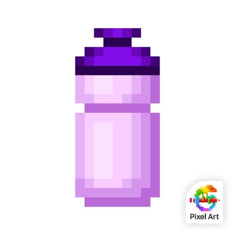 Pixel Art, Reusable Water Bottle, Minecraft, Barware, Water Bottle, Drinks, Color, Art