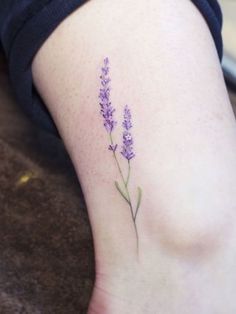 14 Delicate Flower Tattoos That Aren't Naff  - ELLEUK.com                                                                                                                                                                                 More Wildflowers Tattoo, Delicate Flower Tattoo, Colored Tattoo Design, Flores Tattoo, Lavender Tattoo, Disney Tattoo, Mermaid Tattoo, Subtle Tattoos, 문신 디자인