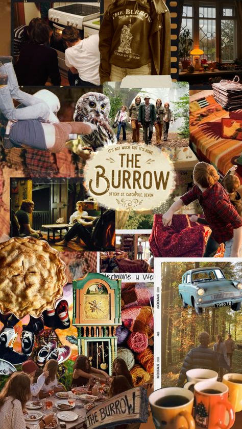 Mrs Weasley Aesthetic, Weasley Burrow Aesthetic, Weasleycore Aesthetic, Summer At The Burrow Aesthetic, The Burrow Aesthetic, Weasley Burrow, The Burrow Harry Potter, Burrow Aesthetic, Harry Potter Book Covers