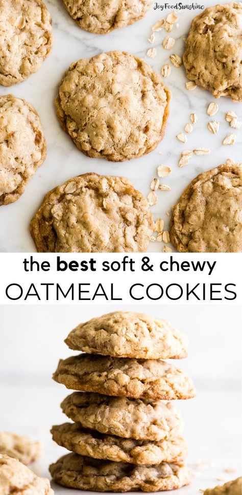 Oatmeal Cookies Easy 2 Ingredients, Cookies Easy 2 Ingredients, Oatmeal Cookies With Quick Oats, Cookies With Quick Oats, Oatmeal Cookies Healthy, Soft Chewy Oatmeal Cookies, Chewy Oatmeal Cookies Recipe, Soft Oatmeal Cookies, Chewy Oatmeal Cookies