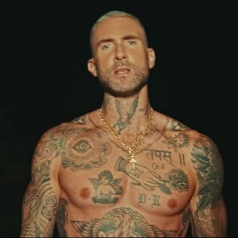 Shirtless Adam Levine Returns With New Music Video After Scandal Adam Levine Tattoos, Adam Levine Shirtless, Try Guys, Victoria Secret Model, Adam Levine, Maroon 5, David Beckham, One Month, Three Kids