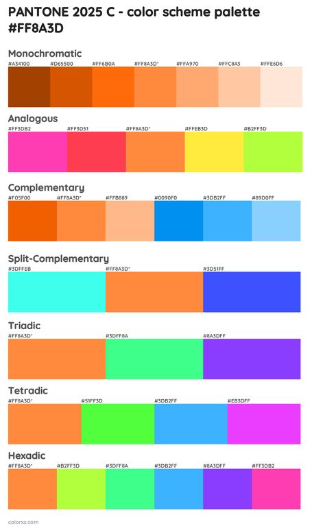 PANTONE 2025 C color palettes and color scheme combinations Interior Design Color Palette, Pantone Color Guide, Design Color Palette, Color Palette Interior Design, Color Generator, Analogous Color Scheme, Rgb Color Codes, Split Complementary, Split Complementary Colors