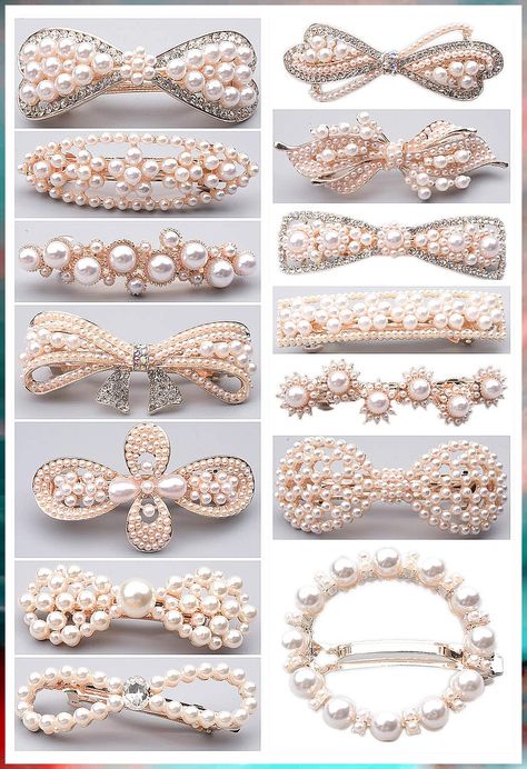 LETSP Pearl Rhinestone Hair Accessories Spring hairpin Bangs hairpin Side clamp Horsetail hair clips Bridal hair accessories (15) Hair Clips Bridal, Rhinestone Accessories, Accessories 2022, Autumn Hair Accessories, Bronze Hair, Hair Comb Accessories, Hair Accessories Pearl, Rhinestone Hair Clip, Diamond Tiara