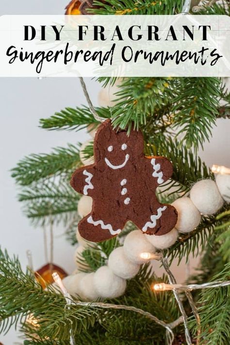 Cinnamon Gingerbread Ornaments, Gingerbread Cookie Ornaments Recipe, Cinnamon Stick Christmas Tree Ornaments, Cinnamon Ornaments Easy No Bake, Gingerbread Tree Ornaments, Gingerbread Christmas Tree Ornaments Diy, Cinnamon Ornaments No Applesauce, Gingerbread Ornaments Diy Cinnamon, Gingerbread Men Ornaments Diy