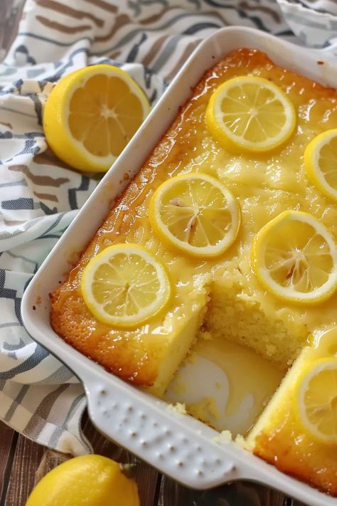 Lemon Cake to Die For Paula Deen Lemon Cake, Coke With Lemon, Lemon Cloud Cake, Lemon Cake To Die For, Lemon Glaze For Cake, Lemon Recipes Dessert, Lemon Desserts Recipes, Lemon Cake Mix Recipes, Lemon Cake Recipes