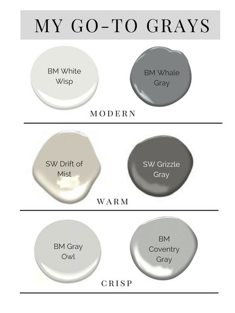 Best Grey Benjamin Moore Paint, Benjamin Moore Whale Gray Exterior, Popular Grey Paint Colors Benjamin Moore, Benjamin Moore Drift Of Mist, One Story Home Exterior Paint Colors, Modern Grey Paint Color, Muted Gray Color Palette, Whale Grey Benjamin Moore, Bm Coventry Gray Exterior