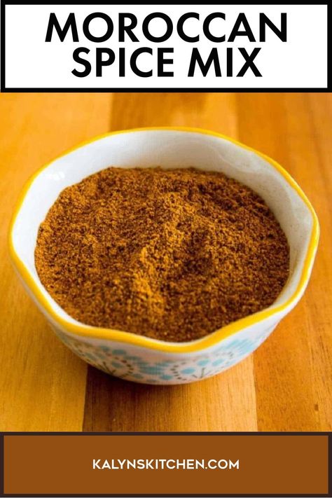 PInterest image showing small bowl of Moroccan Spice MIx sitting on a wooden board. Lowcarb Soups, Moroccan Spice Blend, Spice Chart, Moroccan Seasoning, Homemade Curry Powder, Moroccan Cooking, Dipping Oil, Moroccan Dishes, Bbq Dishes