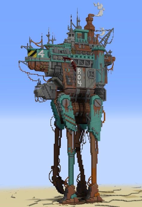 Minecraft Steampunk Ideas, Minecraft Steampunk Builds, Steampunk Minecraft Builds, Minecraft Statue Ideas, Minecraft Mega Base Ideas, Ultimate Gaming Room, Minecraft Statue, Minecraft Welten, Case Minecraft