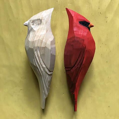 Simple Wood Carving Patterns, Simple Whittling Projects, Wood Carving Simple, Woodcarving Ideas Simple, Sculpture Dremel, Bird Carving Patterns, Whittling Patterns, Wood Carving Art Sculpture, Carved Wooden Animals