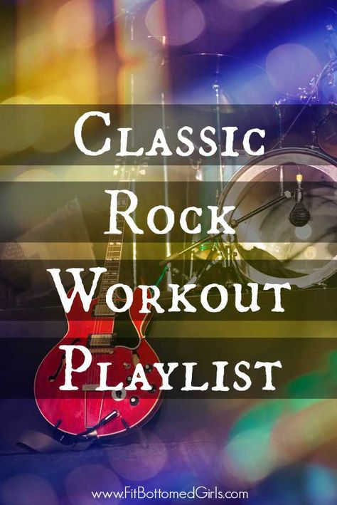 Get ready to hold up your lighters in appreciation because this 30-minute workout playlist is ROCKIN'! | Fit Bottomed Girls One Song Workouts, Rock Workout Playlist, 30 Minute Spin Workout, Spin Playlist, Rock Workout, Workout Music Playlist, Running Playlist, Running Marathon Training, Running Songs