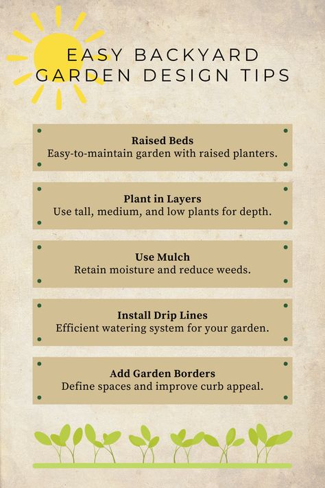 Create a beautiful and low-maintenance garden with these simple design tips. Simple Garden Layout, Easy Backyard Garden, Low Maintenance Garden Plants, Backyard Outdoor Living, Improve Curb Appeal, Simple Garden, Easy Backyard, Garden Vegetable, Raised Planter