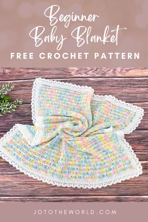 Calling all crochet beginners! Get ready to create a snuggly masterpiece with this free beginner crochet baby blanket pattern. Perfect for those just starting out, this pattern is a fantastic way to dive into the world of crochet and make a precious blanket for your little bundle of joy. Beginner Baby Blanket Crochet, Crochet Baby Blanket Pattern Free, Easy Crochet Baby Blanket Free Pattern, Crochet A Baby Blanket, Beginner Crochet Baby Blanket, Summer Baby Blanket, Baby Blanket Crochet Pattern Easy, Crochet Baby Projects, Crochet Baby Blanket Beginner