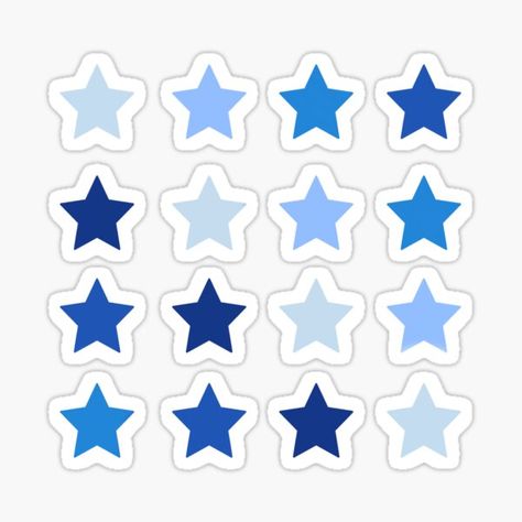 Star Stickers Printable, Blue Printable Stickers, Blue Stickers Printable, Blue Stickers Aesthetic Printable, Blue Journal Stickers, Blue Aesthetic Stars, Blue Stickers Aesthetic, Blue Star Sticker, Sticker Design Ideas