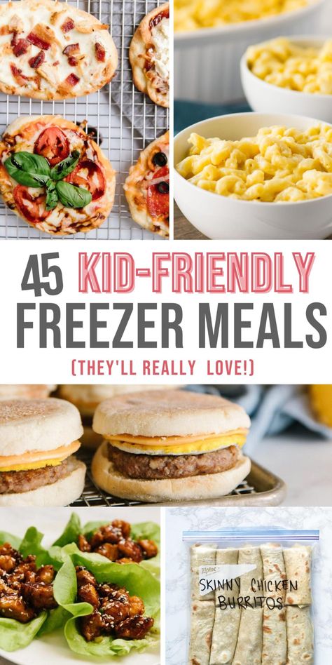 Discover delicious freezer meal the kids will love here! These recipe ideas are healthy, easy to make, and great for even picky eaters! Recipes that will keep the whole family happy! via happymoneysaver #freezermeals #kiddinners #healthykidmeals #toddlermeals #kidfriendly #makeahead Kid Friendly Freezer Meals, Freezer Lunches, Happy Money Saver, Freezer Dinners, Happy Money, Freezer Friendly Meals, Freezable Meals, Freezer Meal Planning, Make Ahead Freezer Meals