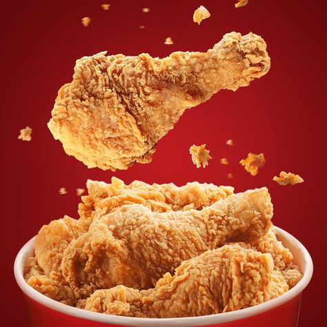 Popeyes Food, Crunchy Fried Chicken, Food Captions, Kfc Chicken, Fast Food Items, Bistro Food, Food Photoshoot, Food Png, Crispy Fried Chicken