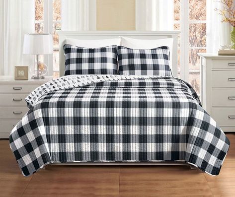 Buffalo Plaid Bedding, Pine Tree Quilt, Pine Tree Pattern, Bedspreads Comforters, Bed Comforter, Oversized Throw Blanket, King Quilt Sets, Cotton Quilt Set, Striped Bedding