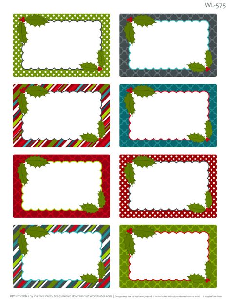 Printable Christmas Labels for Homemade Baking | Free printable labels & templates, label design @WorldLabel blog! Free Printable Christmas Labels, Christmas Food Labels, Christmas Labels Template, Free Christmas Labels, Christmas Tag Templates, Xmas Labels, Christmas Printable Labels, Labels Printables Free Templates, Printable Label Templates