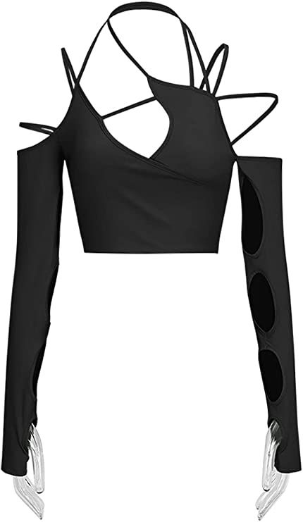 Cape Clique, Halter Neck Crop Top, Neck Crop Top, Long Sleeve Bodycon, Amazon Women, Tops For Women, Sleeve Designs, Cute Fashion, Halter Neck