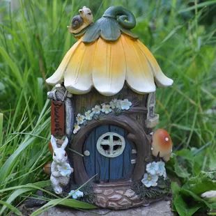 Mystical Garden, Garden Uk, Garden Wind Spinners, Woodland House, Floral Cottage, Clay Fairy House, Garden Patio Decor, Outdoor Garden Statues, Light Decor