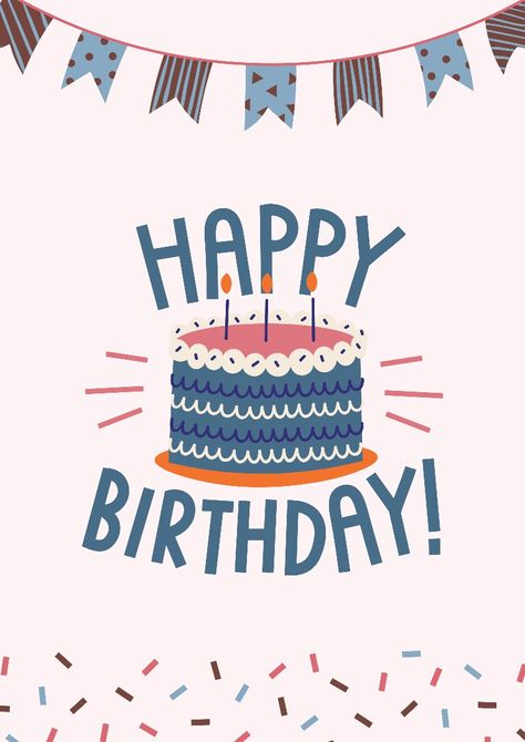 Birthday Esthetics, Birthday Greet, Happy Bday Message, Happy Birthday Tag, Happy Birthday Illustration, Birthday Wishes Greetings, Happy Birthday Art, Happy Birthday Design, Happy Birthday Template