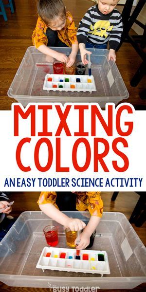 Science Unit Preschool, Color Changing Science Experiment, Color Unit Preschool Activities, Colour Mixing Activities Preschool, Mixing Colors Activities, Toddler Science, Color Experiment, Pre-k Science, Science Area