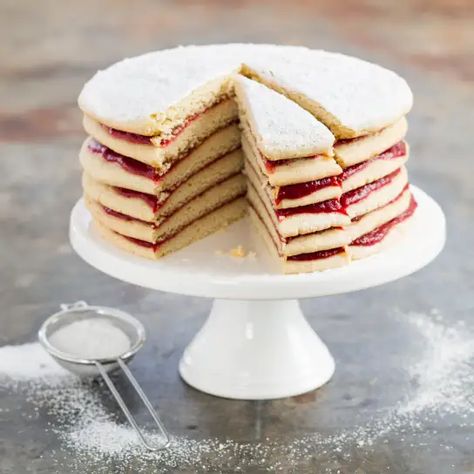 fresh strawberry cream cake - America's Test Kitchen search Stack Cake Recipe, Using Cream Cheese, Stack Cake, Strawberry Cream Cake, Strawberry Cake Filling, Strawberry Cream Cakes, How To Stack Cakes, Buttermilk Recipes, America's Test Kitchen Recipes