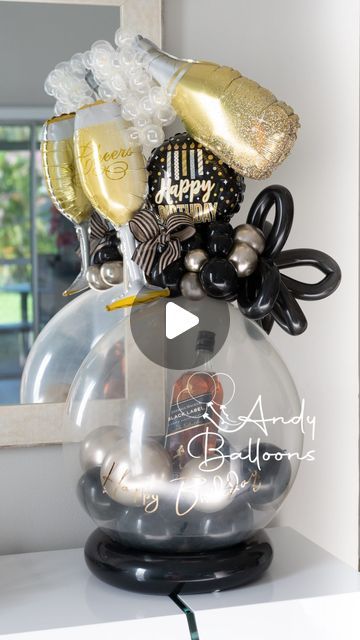 Andy Balloons - Broward FL on Instagram: "This is how I stuff a balloon with a bottle 🍾🎈  #stuffingballoons #balloonstuffing #giftballoons #giftsforhim #giftideas #superstuff" Wine Gifts Diy, Bobo Balloons, Stuffed Balloons, Bobo Balloon, Birthday Party Decorations Diy, October 2, Balloon Bouquet, Wine Gifts, 21st Birthday