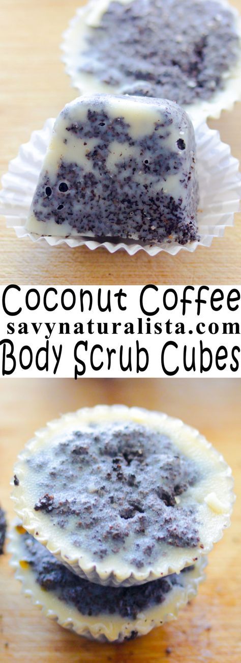 Body scrub cubes that use coffee grounds; a great way to scrub the body and add moisture. Uses For Used Coffee Grounds, Used Coffee Grounds Uses, Coffee Grounds Uses, Body Scrub Cubes, Coffee Bath, Onion Chutney, Body Scrub Recipe, Nintendo Console, Coffee Body Scrub