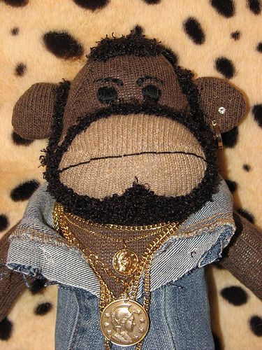 Mr. T Sock Monkey | by sockmonkeyfun Sew Animals, Sock Monkey Baby, Monkey Puppet, Monkey Party, Sock Monster, Monkey See Monkey Do, Barrel Of Monkeys, Sock Puppets, Sock Doll