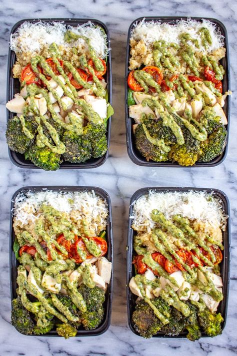 Salmon Meal Prep, Tomatoes Roasted, Healthy Pesto, Mom Breakfast, Pesto Salad, Chicken Roasted, Work Food, High Protein Meal Prep, Healthy Lunch Meal Prep