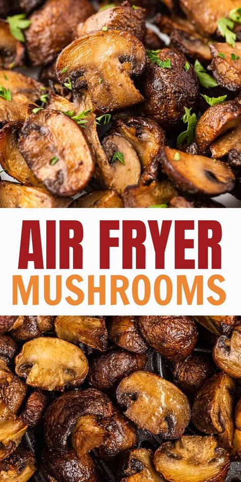 Mushrooms In Air Fryer Recipe, Fresh Mushroom Recipes, Frying Mushrooms, Air Fried Mushrooms, October Meals, Air Fryer Mushrooms, Food Mushrooms, Airfry Recipes, Vienna Bread