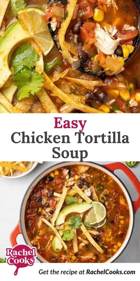 Chicken Tortilla Soup Cans, Chicken Tortilla Soup With Taco Seasoning, Corn Tortilla Soup Recipes, Don Pablo Chicken Tortilla Soup, Chicken Tortilla Soup Recipes Homemade, 6 Can Chicken Tortilla Soup, Southern Living Chicken Tortilla Soup, Quick Tortilla Soup, Saltgrass Chicken Tortilla Soup