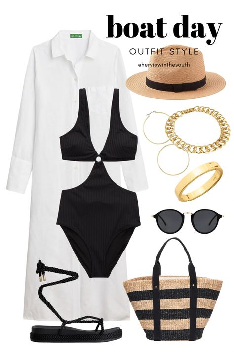 classic black and white style Yacht Chic Outfit, Classy Boating Outfit, Yatch Club Outfit Women, Yacht Day Outfit, Boat Outfit Women Summer, Yacht Party Outfit Black Women, Boat Party Outfit Summer, Yacht Party Outfit Night, Boat Day Outfit Summer