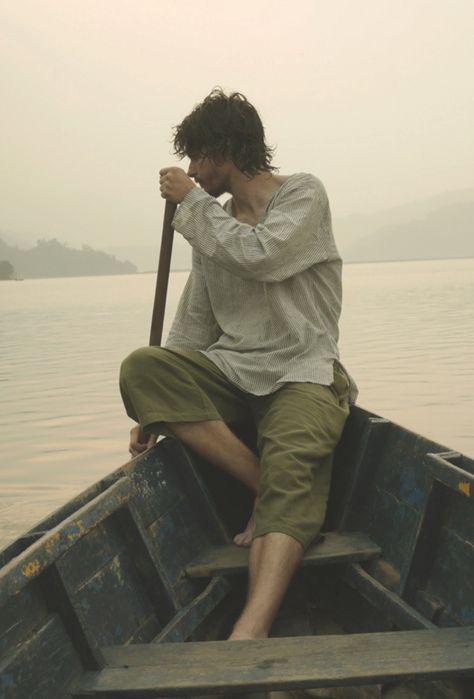 Water moved slowly around the paddle and the boat moved forward. The sky was dull; it was either dusk or dawn I couldn't tell. The boy continued to paddle. "Where are we going?" I asked. He was quite then began to sing in a language I've never heard before.  -Emma Kenny العصور الوسطى, Výtvarné Reference, Art Things, Human Poses Reference, Foto Poses, Human Poses, Poses References, Body Reference, Story Inspiration