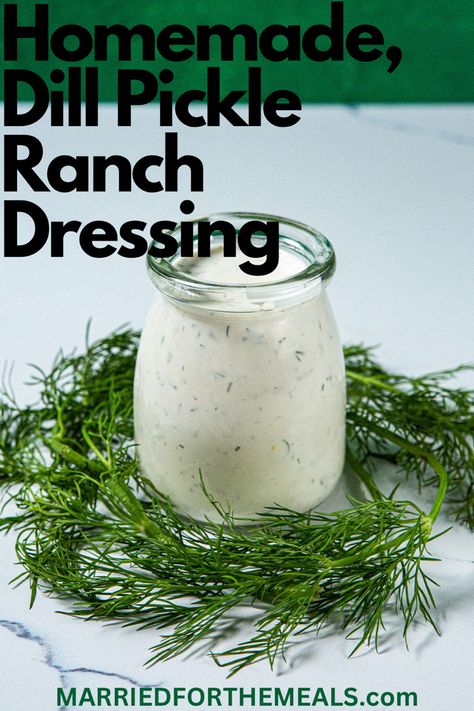 Recipe for Dill Pickle Ranch Dressing Best Ranch Dressing, Homemade Ranch Dressing Mix, Homemade Salad Dressing Healthy, Ranch Dressing Recipe Homemade, Buttermilk Ranch Dressing, Ranch Dressing Recipe, Ranch Salad Dressing, Ranch Recipe, Salad Dressing Recipes Homemade