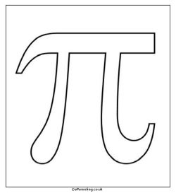 Pi Symbol Colouring Picture #piday #printables #colouringpages #mathprintables #14thmarch #march14th Liczba Pi, Pi Math Art, Math Figures, Pi Math, Pi Symbol, Happy Pi Day, Math Anchor Charts, Guru Pics, 7th Grade Math