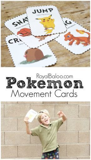 Pokemon Movement Cards!  Get some of that energy out with some pokemon themed cards that promote gross motor efforts! Pokemon Party Games, Pokemon Printables, Movement Cards, Pokemon Themed Party, 4de Verjaardag, Pokemon Craft, Pokemon Birthday Party, Gross Motor Activities, Pokemon Theme