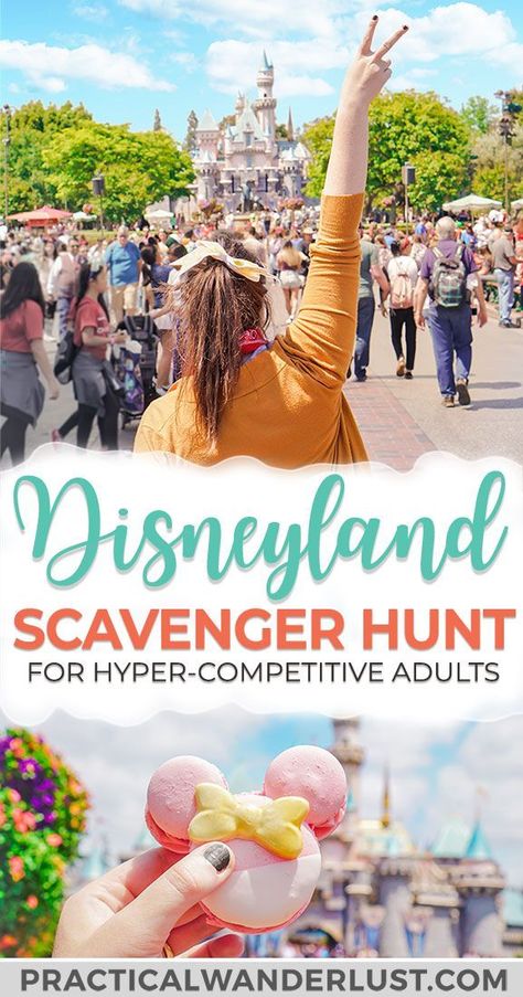 Take your next Disneyland trip to a whole new level with the Disneyland Scavenger Hunt! Finally, a Disney Scavenger Hunt that's challenging enough for adults. Plus: 12 Disneyland tips for your next trip to Anaheim, California, USA. #disney #disneyland Disneyland Scavenger Hunt, Disney Scavenger Hunt, Disneyland Secrets, Disneyland Planning, Disneyland Food, Disneyland Tips, Disneyland Vacation, Anaheim California, Disneyland California