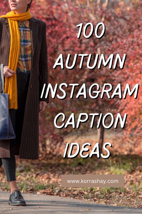 100 autumn Instagram caption ideas! Fall themed Instagram captions! Fall Quotes For Instagram Captions, Flannel Captions Instagram, Fall Pictures Ideas For Instagram, Autumn Aesthetic Captions, Captions For Fall Pictures, Autumn Ig Captions, Fall Season Captions, November Instagram Captions, Instagram Captions Fall Season