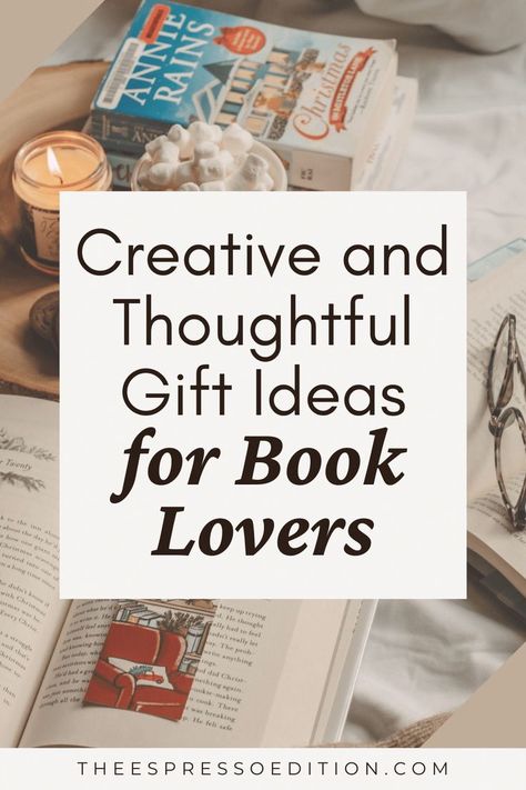 Christmas Gift Ideas For Business, What To Get Your Bookworm Friend, Booklover Gifts Diy, Presents For Bookworms, Bookish Gift Ideas Diy, Gifts For The Reader, Diy Book Themed Gifts, Books For Friends Gift Ideas, Birthday Ideas For Book Lovers