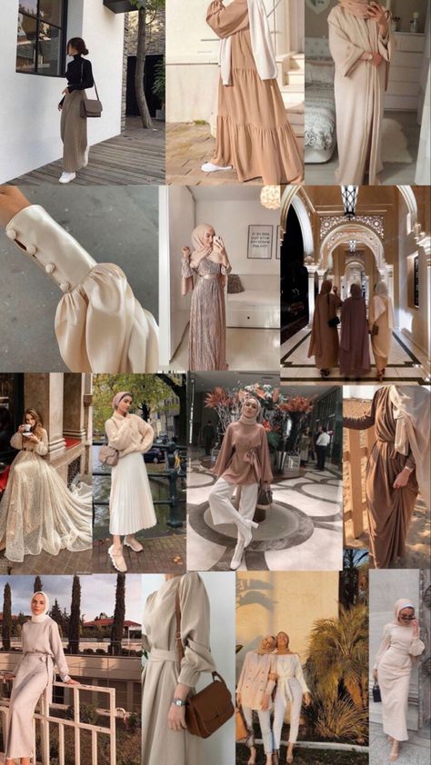 Hijabi Spring Outfits, Outfit Ideas Layout, Inspiration Collage, Outfit Modest, Collage Outfits, Outfit Planner, Picture Layouts, Clothing Business, Hijab Aesthetic