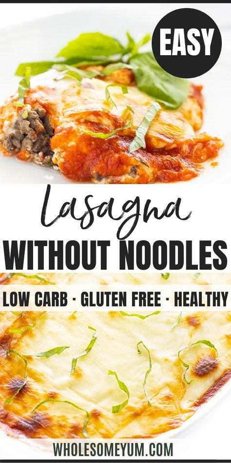 Lasagna Without Noodles, Lasagna Beef, Lasagna Recipe Without Ricotta, Lasagna Recipe Easy, Lasagna Recipe With Ricotta, Healthy Lasagna, Low Carb Lasagna, Gluten Free Lasagna, Meat Lasagna